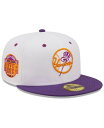  ニューエラ メンズ 帽子 アクセサリー Men's White, Purple New York Yankees Final Season at the Original Yankee Stadium Grape Lolli 59FIFTY Fitted Hat White, Purple