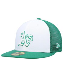 【送料無料】 ニューエラ メンズ 帽子 アクセサリー Men's White, Green Oakland Athletics 2023 On-Field Batting Practice 59FIFTY Fitted Hat White, Green