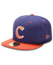 【送料無料】 ニューエラ メンズ 帽子 アクセサリー Men's Clemson Tigers 59FIFTY Basic Fitted Cap Purple
