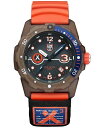 yz ~mbNX Y rv ANZT[ Men's Swiss Bear Grylls x TIDE Recycled Ocean Material Rule of 3 Sea Series Orange Rubber Strap Watch 42mm No Color