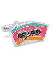 【送料無料】 カフリンクス メンズ カフスボタン アクセサリー Retro San Antonio Spurs Cufflinks Black