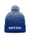 【送料無料】 ファナティクス メンズ 帽子 アクセサリー Men's Branded Blue Toronto Maple Leafs Iconic Gradient Cuffed Knit Hat with Pom Blue