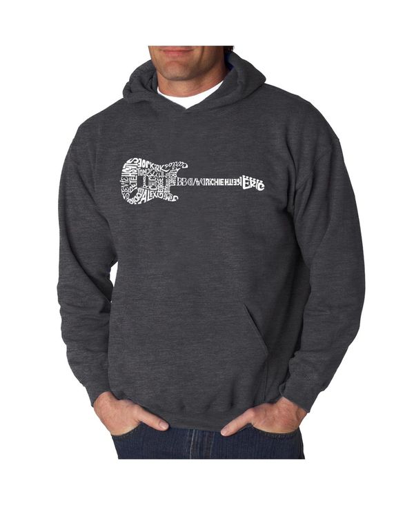 【送料無料】 エルエーポップアート メンズ パーカー・スウェット アウター Men's Word Art Hooded Sweatshirt - Rock Guitar Dark Grayのサムネイル