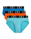 【送料無料】 ツーイグジスト メンズ ブリーフパンツ アンダーウェア Men 039 s Micro Sport No Show Performance Ready Brief, Pack of 3 Electric Blue, Shocking Orange, Blue Fish