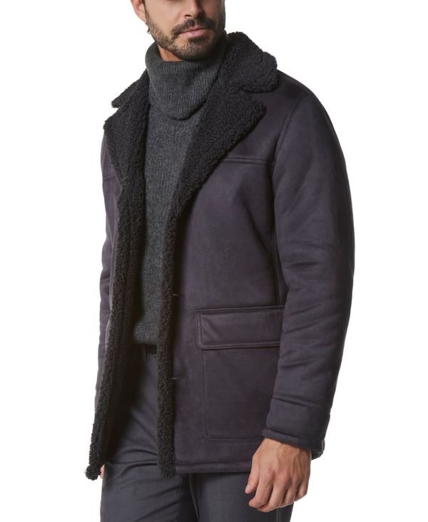 【送料無料】 マークニューヨーク メンズ ジャケット・ブルゾン アウター Men's Jarvis Faux Shearling Jacket Charcoal
