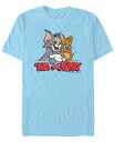 【送料無料】 フィフスサン メンズ Tシャツ トップス Men's Tom Jerry Simple Buds Short Sleeve T-shirt Light Blue(4)