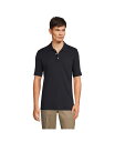 【送料無料】 ランズエンド メンズ ポロシャツ トップス School Uniform Men 039 s Short Sleeve Interlock Polo Shirt Black
