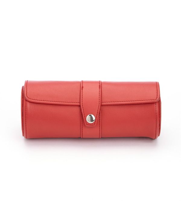 【送料無料】 ロイス メンズ 腕時計 アクセサリー Suede Lined Travel Watch Roll Red