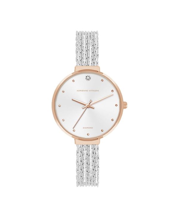 ̵ ɥꥢ̥åǥ ǥ ӻ ꡼ Women's Silver-Tone Metal Strap...