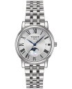 【送料無料】 ティソット レディース 腕時計 アクセサリー Women's Carson Premium Lady Moonphase Stainless Steel Bracelet Watch 32mm Silver(2)