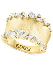 yz GtB[ fB[X O ANZT[ EFFY&reg; Diamond Multi-Cut Textured Statement Ring (5/8 ct. t.w.) in 14k Gold Yellow Gold