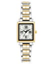 yz ANC fB[X rv ANZT[ Women's Three-Hand Quartz Square Gold-Tone and Silver-Tone Alloy Bracelet Watch, 21mm Silver-Tone, Gold-Tone