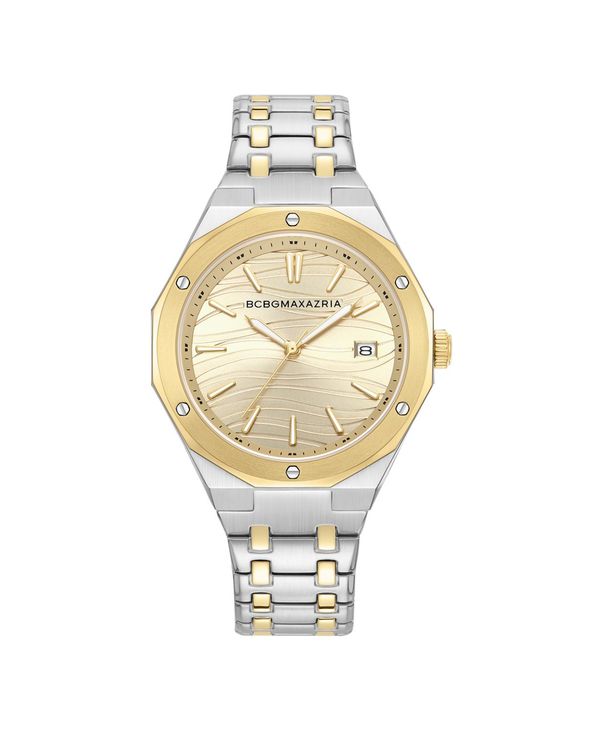 【送料無料】 ビーシービージーマックスアズリア レディース 腕時計 アクセサリー Women s Classic Two Tone Stainless Steel Bracelet Watch 36mm Two Tone