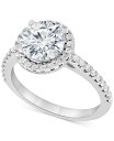 【送料無料】 バッジェリーミシュカ レディース リング アクセサリー Certified Lab Grown Diamond Halo Engagement Ring (2-1/2 ct. t.w.) in 14k White Gold White Gold