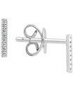 yz GtB[ fB[X sAXECO ANZT[ EFFY&reg; Diamond Bar Stud Earrings (1/20 ct. t.w.) in Sterling Silver or 14k Gold-Plated Sterling Silver Sterling Silver