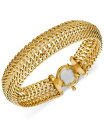 【送料無料】 イタリアン ゴールド レディース ブレスレット・バングル・アンクレット アクセサリー Woven Link Wide Chain Bracelet...