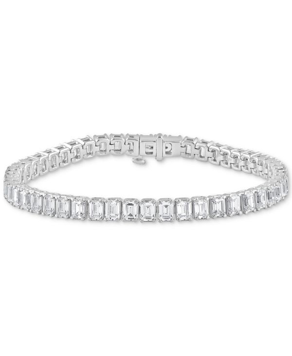 【送料無料】 バッジェリーミシュカ レディース ブレスレット・バングル・アンクレット アクセサリー Lab Grown Diamond Emerald-Cut Tennis Bracelet (11 ct. t.w.) in 14k White Gold White Gold