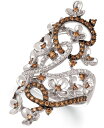 【送料無料】 ル ヴァン レディース リング アクセサリー Crazy Collection&reg; Diamond Fancy Scroll Floral Ring (1-1/6 ct. t.w.) in 14k Rose, Yellow or White Gold White Gold