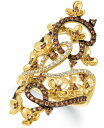 【送料無料】 ル ヴァン レディース リング アクセサリー Crazy Collection&reg; Diamond Fancy Scroll Floral Ring (1-1/6 ct. t.w.) in 14k Rose, Yellow or White Gold Yellow Gold