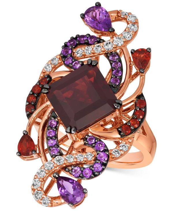 【送料無料】 ル ヴァン レディース リング アクセサリー Crazy Collection&reg; Multi-Gemstone Swirling Statement Ring (8-1/4 ct. t.w.) in 14k Rose Gold Garnet