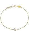 yz ]Gt fB[X uXbgEoOEANbg ANZT[ Diamond Starflower Link Bracelet (1/8 ct. t.w.) in 14k Gold Gold