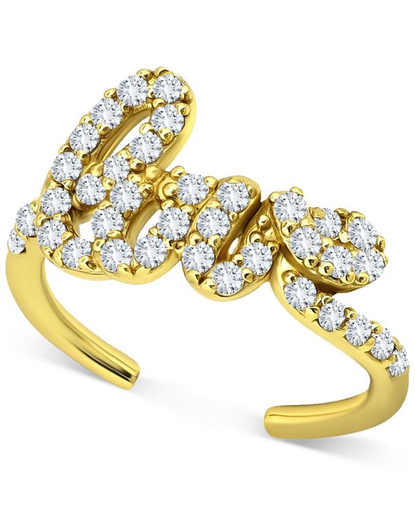 yz W[j xj[j fB[X O ANZT[ Cubic Zirconia Love Script Toe Ring, Created for Macy's GOLD