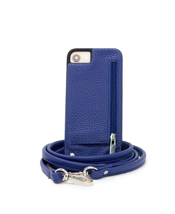 【送料無料】 ヘラケース レディース PC・モバイルギアケース アクセサリー Crossbody 6 or 6S or 7 or 8 or SE iPhone Case with Strap Wallet Royal Blue