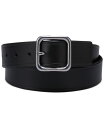 【送料無料】 カルバンクライン レディース ベルト アクセサリー Women's Square Buckle Leather Pant Belt Black