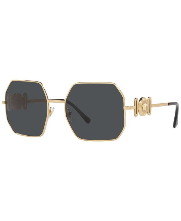 ヴェルサーチ 【送料無料】 ヴェルサーチ レディース サングラス・アイウェア アクセサリー Women's Sunglasses, VE2248 58 Gold-Tone