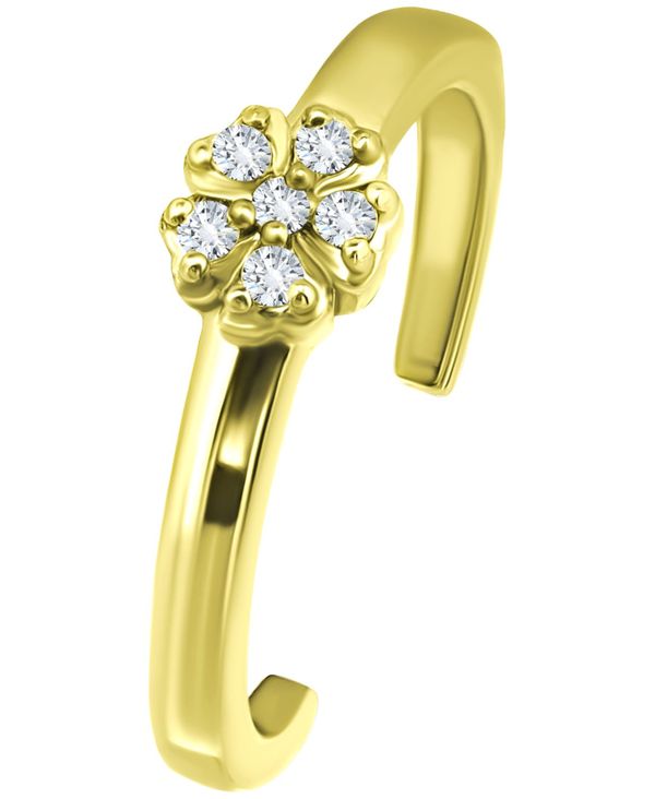 yz W[j xj[j fB[X O ANZT[ Cubic Zirconia Flower Toe Ring, Created for Macy's Gold