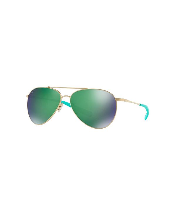 【送料無料】 コスタデルマール レディース サングラス・アイウェア アクセサリー Polarized Sunglasses, PIPER 58 GOLD/GREEN MIRROR