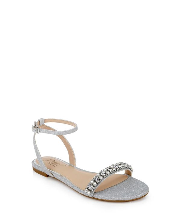 【送料無料】 ジュウェルダグレイミシュカ レディース サンダル シューズ Women's Daria Flat Evening Sandals Silver Glitter