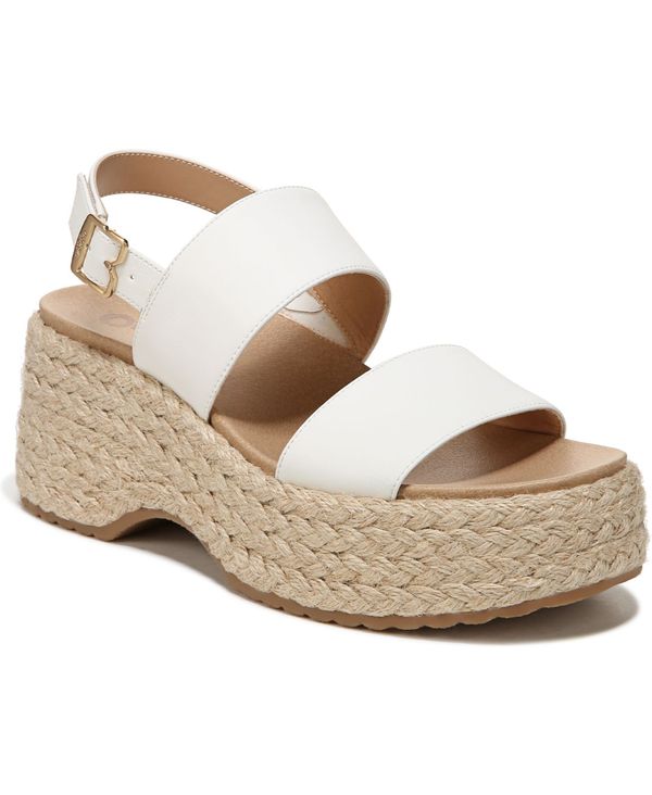 【送料無料】 ドクター・ショール レディース サンダル シューズ Women's Delaney Platform Sandals White Faux Leather