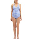 【送料無料】 マザーフッドマタニティー レディース 上下セット 水着 Beach Bump Smocked Waist Maternity One-Piece UPF 50+ Swimsuit Blue Gingham