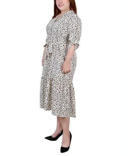 【送料無料】 ニューヨークコレクション レディース ワンピース トップス Plus Size Tiered Dress with Belt Pristine, Black Icemoon 【送料無料】 ニューヨークコレクション レディース ワンピース トップス Plus Size Tiered Dress with Belt Pristine, Black Icemoon