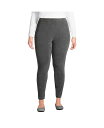 【送料無料】 ランズエンド レディース レギンス ボトムス Women's Plus Size Sport Knit High Rise Corduroy Leggings Charcoal heather