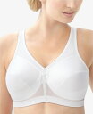 【送料無料】 グラマライズ レディース ブラジャー アンダーウェア Women's Full Figure Plus Size MagicLift Active Wirefree Support Bra White