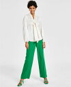 【送料無料】 バースリー レディース シャツ トップス Women 039 s Bow-Tie Long-Sleeve Blouse, Created for Macy 039 s Bar White