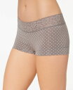 【送料無料】 メイデンフォーム レディース パンツ アンダーウェア Cotton Dream Lace Boyshort Underwear 40859 Steel Grey Dot