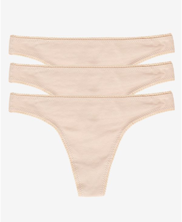  オンゴッサメール レディース パンツ アンダーウェア Women's Cotton Hip G Panty, Pack of 3 1412P3 Champagne