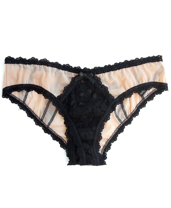 【送料無料】 ハンキーパンキー レディース パンツ アンダーウェア After Midnight Crotchless Bikini Lingerie 252112 Mocha/Black
