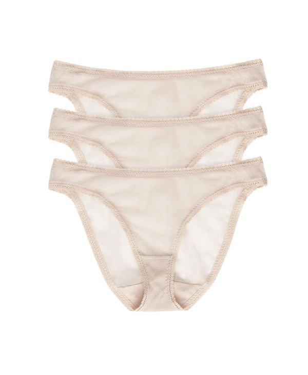  オンゴッサメール レディース パンツ アンダーウェア Women's Mesh Hip Bikini Panty, Pack of 3 3202P3 Champagne