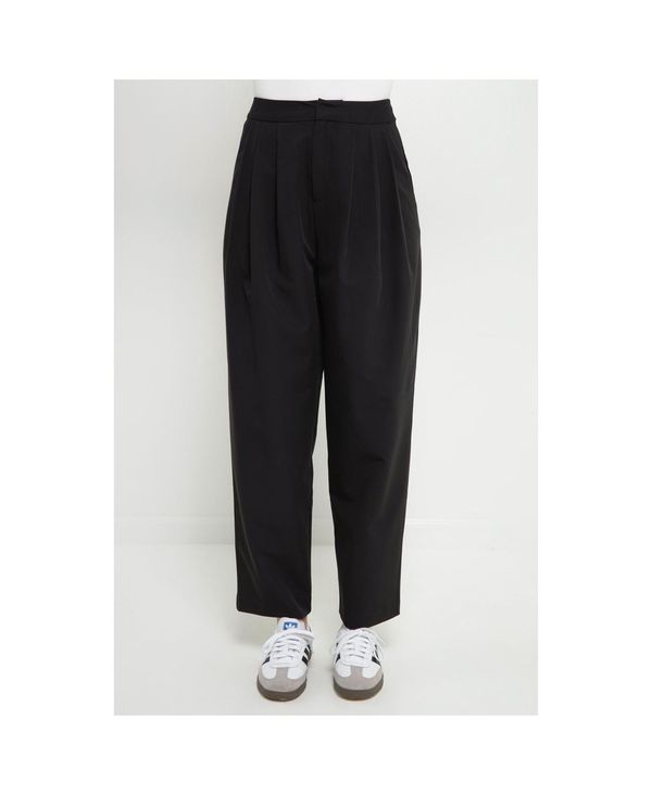 【送料無料】 グレー ラブ レディース カジュアルパンツ ボトムス Women 039 s High Waist Balloon Trousers Black