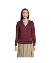 【送料無料】 ランズエンド レディース ニット セーター アウター School Uniform Women 039 s Cotton Modal Button Front Cardigan Sweater Burgundy