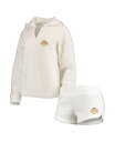 【送料無料】 コンセプツ スポーツ レディース パーカー・スウェット フーディー アウター Women's Cream Los Angeles Lakers Fluffy Long Sleeve Hoodie Top and Shorts Sleep Set Cream