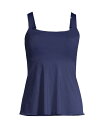 【送料無料】 ランズエンド レディース トップのみ 水着 Women's Flutter Scoop Neck Tankini Top Comfort Adju...