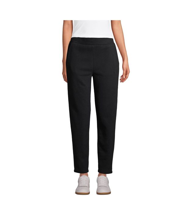 【送料無料】 ランズエンド レディース カジュアルパンツ スウェットパンツ ボトムス Women 039 s Tall Serious Sweats Ankle Sweatpants Black