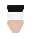 【送料無料】 オンゴッサメール レディース パンツ アンダーウェア Women's Cabana Cotton Seamless High Cut Brief Underwear, 3-Pack G0321P3 BlkWhtChp