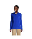 【送料無料】 ランズエンド レディース ジャケット ブルゾン アウター School Uniform Women 039 s Lightweight Fleece Quarter Zip Pullover Cobalt