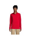 【送料無料】 ランズエンド レディース ジャケット ブルゾン アウター School Uniform Women 039 s Lightweight Fleece Quarter Zip Pullover Red